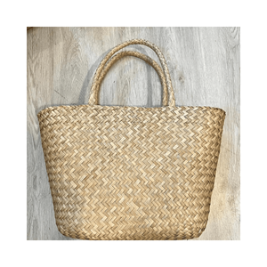 Seagrass <b>Bag</b> decorative <b>woven</b> purse, material: natural fiber; use: fashion styling; origin: Vietnam craft producer - Product Image 3