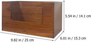 Boîte en bois boîte de rangement cosmétiques 2 pièces organisateur de bureau en bois rustique armoire de rangement de maquillage de table pour salle de bain - Product Image 2