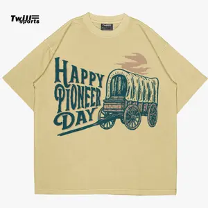 Happy Pioneer day T-Shirt Guy Best Friend Gift Tshirts Summer Fashion Funny Meme Graphic T Shirt Short Sleeve Oversized Unisex