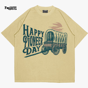 Happy Pioneer Day Guy meilleur ami cadeau été mode haute qualité respirant séchage rapide coton à manches courtes T-Shirt surdimensionné - Product Image 1