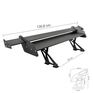 Alerón Trasero Doble de Color Negro Koros - Product Image 1
