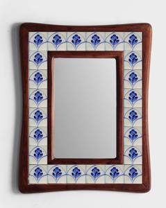 Elegante Espejo Decorativo Blanco y Azul - Product Image 4