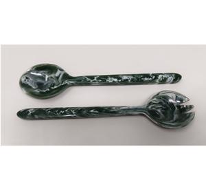 Ensemble de cuillères à salade en résine, écologiques, lavables au lave-vaisselle, couleur personnalisée, 11 pouces, outils à salade, cuisine à domicile, fabriqué en Inde - Product Image 4