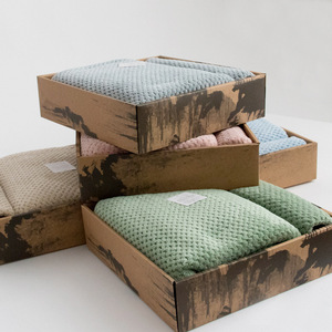 Toalla de Microfibra Estilo Japonés con Diseño de Cuadrícula de Pino, Juego de 2 Toallas de Baño, Secado Rápido, Suaves y Absorbentes, Caja de Regalo para Hotel, <span class=keywords><strong>Onsen</strong></span>, Hogar - Product Image 2