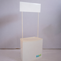 Comptoir d'exposition promotionnel portable pliable personnalisé en PP pour salons professionnels et événements marketing avec roulettes