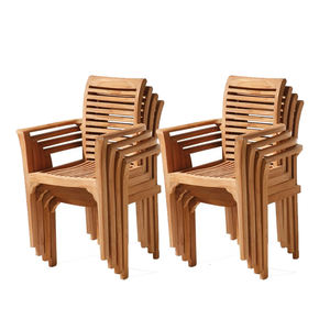 <b>Teak</b> Wood Indonesia Patio <b>Garden</b> Stackable <b>Chairs</b> Outdoor Furniture - Product Image 4
