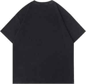 T-shirt en coton épais de haute qualité, personnalisé avec impression sérigraphique, t-shirt oversize uni pour homme, t-shirt graphique épais - Product Image 4