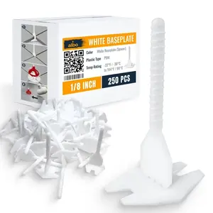 Système de nivellement de carreaux en acier inoxydable professionnel Kit d'entretoise sol et mur avec capuchons réutilisables pour accessoire en porcelaine - Product Image 1