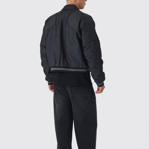 Chaqueta bomber con cremallera informal personalizada para hombre, chaqueta universitaria para gimnasio, chaqueta universitaria deportiva - Product Image 2