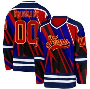 Premium Quality Ice Hockey Team Jersey Heat-Transfer Printed 100% Polyester Anti-Bacterial Quick Dry Unisex Adult - Product Image 5