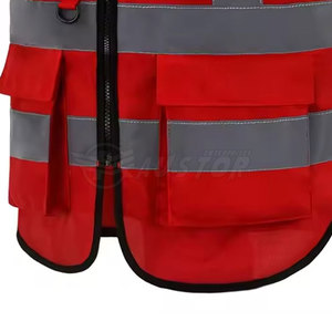 Gilet de sécurité réfléchissant de sécurité haute visibilité en gros avec poche fabriqué dans le meilleur matériau - Product Image 6