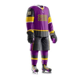 Camisetas de hockey sobre hielo con impresión por sublimación personalizada, diseñe sus propios uniformes de hockey sobre hielo, poliéster 100% de calidad superior - Product Image 3