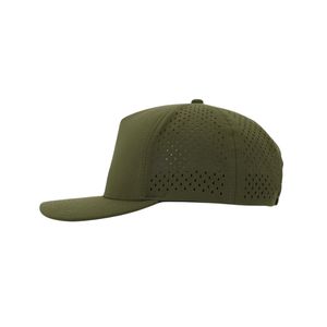Gorra de Golf de 5 Paneles con Logotipo Personalizado en la Parte Delantera, Etiqueta Tejida Interna, Orificios Cortados con Láser, Impermeable, Ajustable - Product Image 2