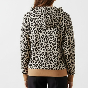 ออกแบบเสื้อฮู้ดดี้พิมพ์ลายเสือดาวทรงโอเวอร์ไซส์สำหรับผู้หญิง คอลเลคชั่นใหม่ปี 2026 เสื้อฮู้ดดี้ผู้หญิงแบบสั่งทำพิเศษ ระบายอากาศได้ดี - Product Image 2