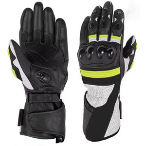 promotionHigh Quality Winter Genuine Leather Motorcycle Gloves <b>Black</b> Racing Road Motorbike Gloves Warm Sports Outdoor - Product Image 6