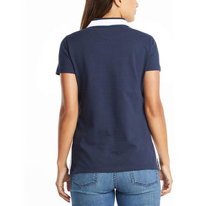 Camiseta Polo hecha a medida para mujer, alta calidad, 100% algodón, logotipo personalizado, estilo informal, tela estampada, polos para mujer - Product Image 2