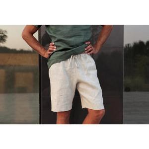 Short en lin biologique pour homme Vêtements en lin naturel Short en lin biologique pour homme - Product Image 1