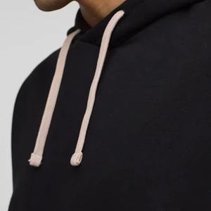 Venta caliente Color Block Hoodie para hombres OEM Custom Streetwear Pullover Sudadera con capucha Elegante negro y Beige Two-Tone Fleece - Product Image 1