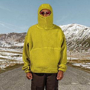 Sweat à capuche en sherpa surdimensionné unisexe de haute qualité OEM, sweat à capuche en polaire personnalisé Ninja, sweat à capuche en polaire SERPHA pour hommes - Product Image 5