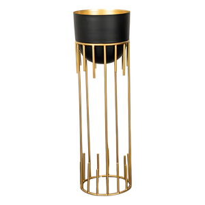 Maceta de Metal negro de lujo con soporte para el hogar, balcón, restaurante, decoración de jardín a bajo precio - Product Image 6