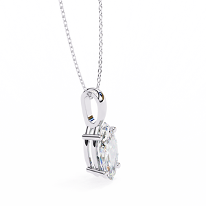 Femme mariage fête porter Marquise coupe Solitaire laboratoire cultivé CVD diamant pendentif collier VS2 clarté VS2 couleur - Product Image 3