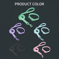 Ensemble collier et laisse imperméables pour chien avec sangle réglable en PVC souple, mousqueton pivotant, laisse de promenade facile à nettoyer pour animaux de compagnie de petite, moyenne et grande taille