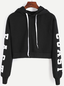 Casual Wear Women Crop top Hoodies Full Sleeves Unique Style Reasonable Price Premium Quality Gym wear Cropped Hoodie for Women - Product Image 3