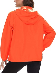 Custom Wholesale Women Color Block Windbreaker <b>Jacket</b> Waterproof Casual Half Zip Hooded Anorak <b>Pullover</b> Streetwear <b>Jackets</b> - Product Image 2