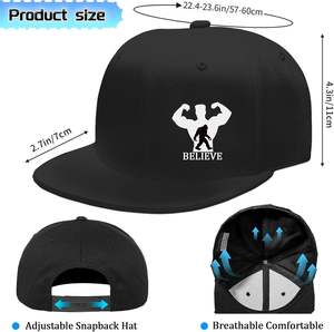 Sombrero de poliéster unisex 100%, estilo Animal, sombrero ajustado clásico hip hop, estructura de 6 paneles, 6 ojales bordados, sombrero de protección solar - Product Image 2