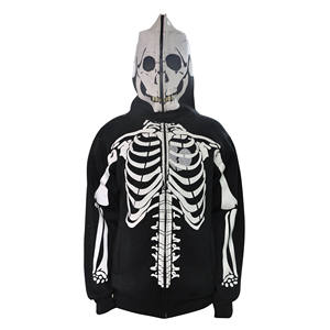 Streetwear d'hiver élégant Sweat à capuche à fermeture éclair pour hommes Trous pour les yeux entièrement sérigraphiés Design personnalisable pour garçons et filles - Product Image 3