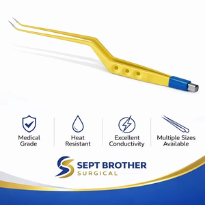 Forceps bipolaires à baïonnette plaqués or de haute qualité, instrument chirurgical réutilisable - Product Image 3