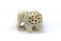 Statue d'éléphant en résine sculptée à la main, décoration intérieure indienne, figurine sculptée naturelle