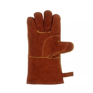 Construction industrielle personnalisée Gants de travail en cuir de chèvre vache fendue Sécurité Gant de soudage en peau de chèvre peau de vache cyclisme extérieur décontracté - Product Image 2