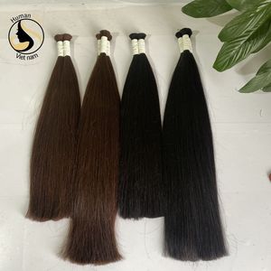 Extensions de cheveux malaisiens, cheveux vierges crus, couleur naturelle, pour femmes, échantillon gratuit, meilleure qualité, lisses, en vrac - Product Image 3