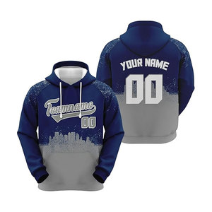 Sudadera de fútbol universitario personalizada, Sudadera con capucha de 100% algodón con grafiti, camiseta estampada sólida bordada, servicio OEM, regalo para seguidores universitarios - Product Image 4