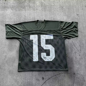 Service OEM personnalisé, maillot de football en polyester à séchage rapide, col en V, coupe ample, poids lourd, t-shirts pour hommes - Product Image 3