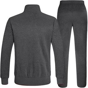 Trajes de chándal para hombre de color sólido, chándal personalizado con logotipo, conjuntos de Jogger de dos piezas, chándal de lana para hombre, traje de entrenamiento de algodón pesado 100% - Product Image 6