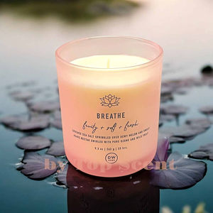 เทียนหอมอโรมาเธอราพี SelfCareJBPQ ผลิตจากขี้ผึ้งถั่วเหลือง 'Breathe' วัสดุพรีเมียมเพื่อการผ่อนคลายและบรรเทาความเครียด - Product Image 1