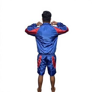 YUKARI ENTERPRISES Customized Winter Unisex Sportswear Set <b>Lightweight</b> Nylon <b>Jacket</b> Pants Zippered Windproof Casual <b>Running</b> - Product Image 3