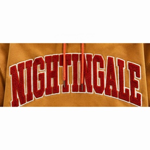 Sudadera con capucha con parche de letras, bordado de toalla, sudaderas con capucha de chenilla personalizadas, sudadera con capucha extragrande para hombre con logotipo bordado, sudadera con capucha al por mayor - Product Image 5
