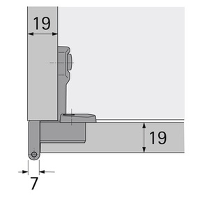 Selekta <b>Pro</b> 2000 Basic Hinge Half Present Bearing <b>Surface</b> 11mm Galvanized - Product Image 3