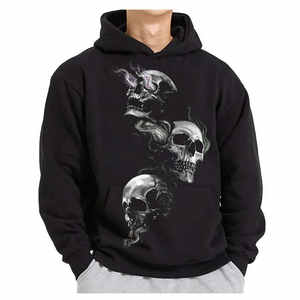 Men Graphic Printed <b>Hoodie</b> Streetwear Skull <b>Joker</b> Money Design Casual Winter Fleece Pullover Hooded Sweatshirt - Product Image 5