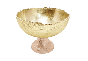 Bol à salade et à fruits en aluminium gaufré fait à la main couleur personnalisable cuisine de table allant au lave-vaisselle caractéristique jetable - Product Image 5