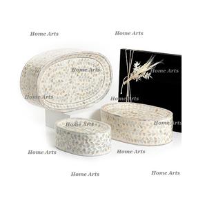 Juego de 3 Soportes para Pastel de Diferentes Tamaños en Madreperla y Madera, Soporte para Postres de Home Arts - Product Image 3