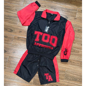 Conjunto de Camiseta y Pantalones Cortos Deportivos de Algodón Personalizados, Estilo Urbano, Gran Venta, MOQ Bajo, Transpirable, para Hombre - Product Image 1