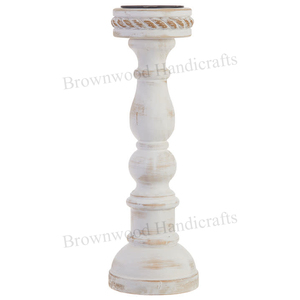 <span class=keywords><strong>Portacandele</strong></span> alto classico in <span class=keywords><strong>legno</strong></span> <span class=keywords><strong>bianco</strong></span> per la casa e soggiorno decorazioni ristorante di buona qualità al prezzo all'ingrosso - Product Image 2