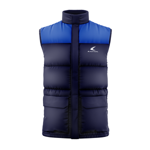 Gilets sans manches légers pour hommes, fermeture éclair intégrale, col montant, veste gilet, veste matelassée d'hiver pour l'extérieur, en grande taille - Product Image 4