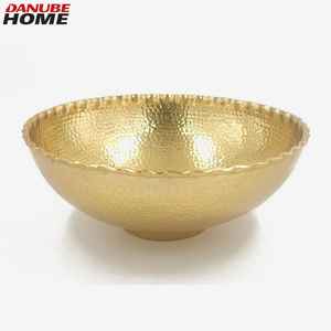 Aluminum Rectangle Plain Shiny Polish Bowl with Decorative Gold Plated <b>Handles</b> Royal Classic Look Fruit Serving Hand Made - Product Image 5
