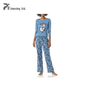 Camiseta cómoda de cuello redondo para mujer y conjuntos de pantalones para mujer - Product Image 2