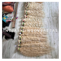 Extensions de cheveux blondes 613 blanchies en gros, extensions de cheveux vierges indiens à double trame, cuticules alignées